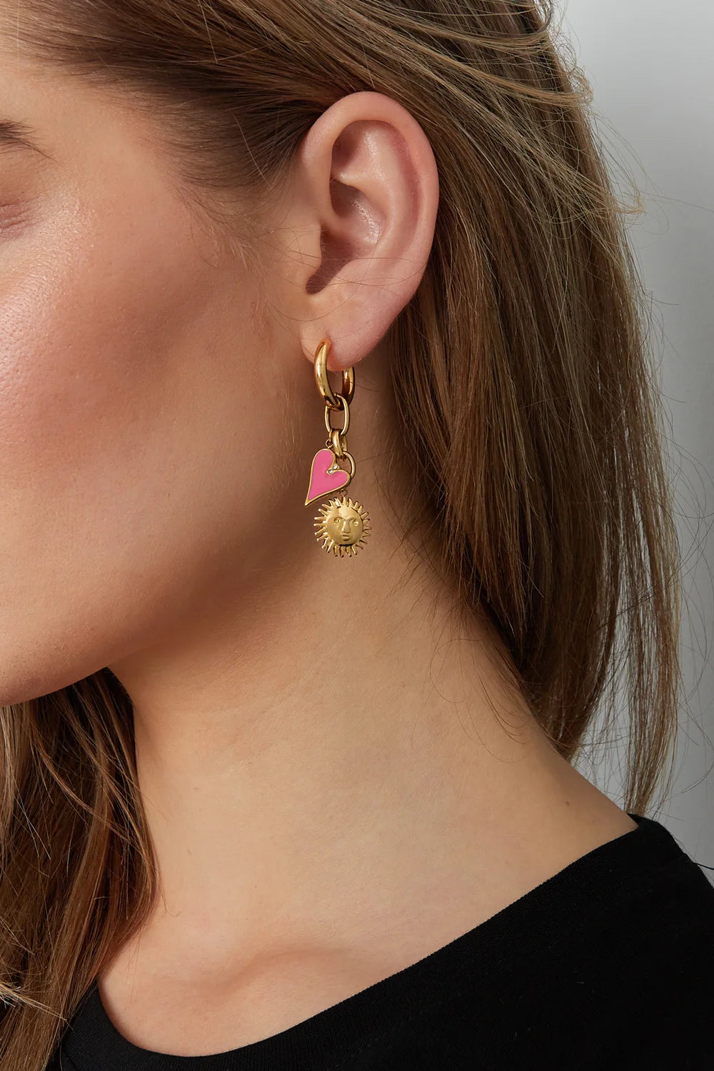 Boucles d'oreilles Coeur solaire