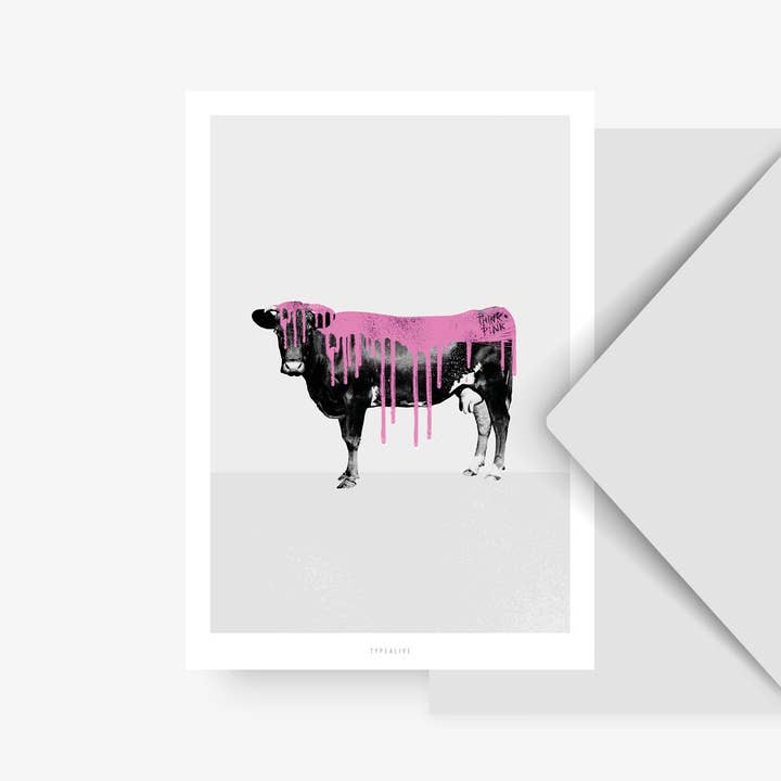 Carte postale - Vache Pop Art