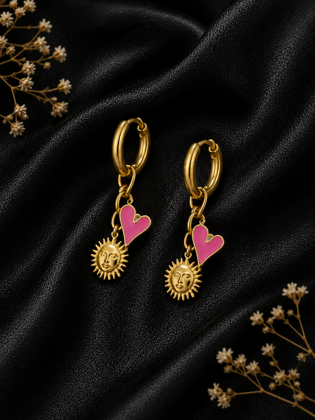 Boucles d'oreilles Coeur solaire
