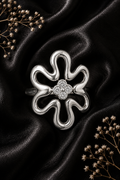 Bague fleur sculptée - Dorée ou Argentée