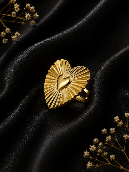 Bague coeur sacré