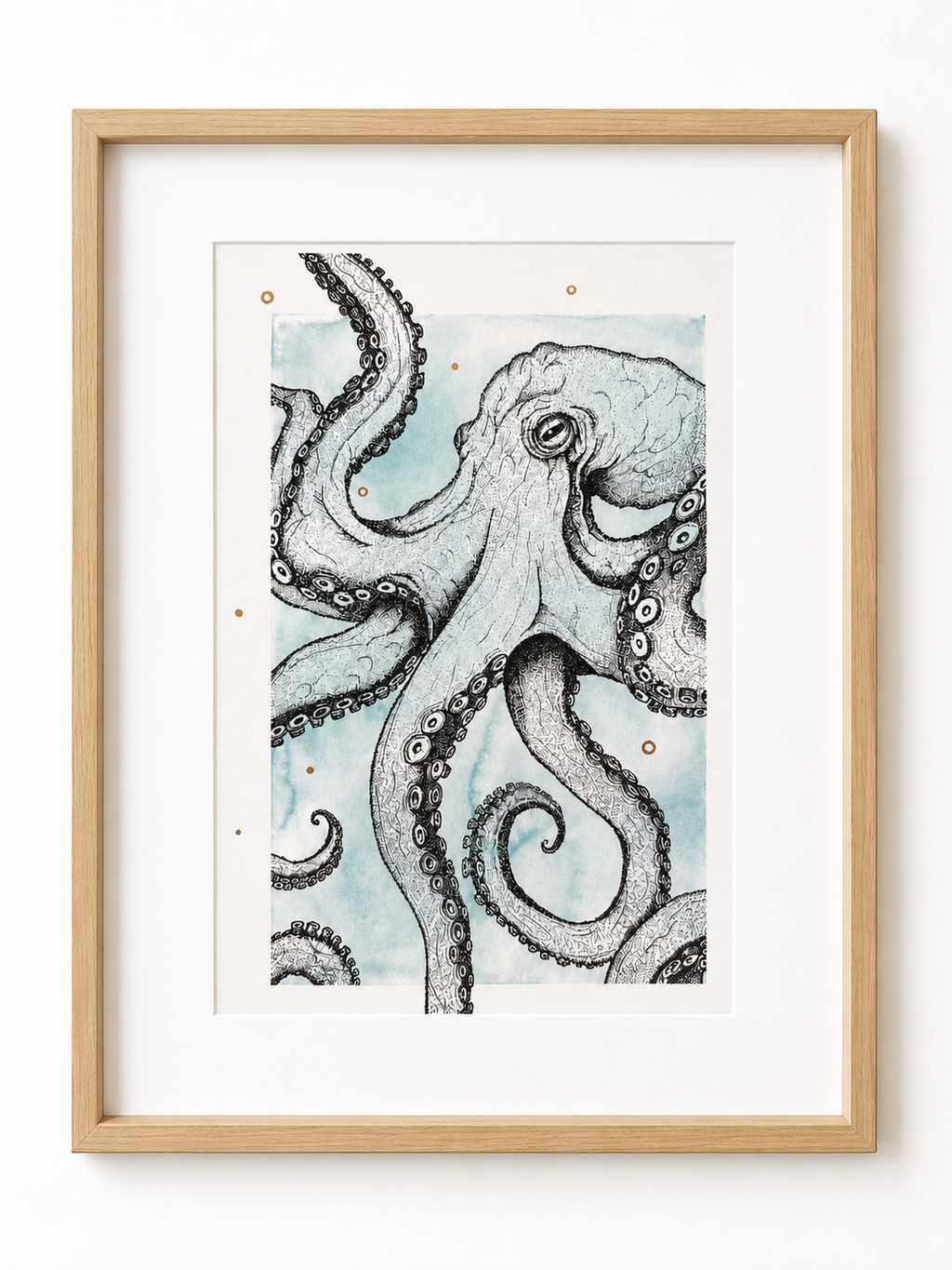 Poulpe – Collection Abysses | Print d'art original | D'Art et de Peau