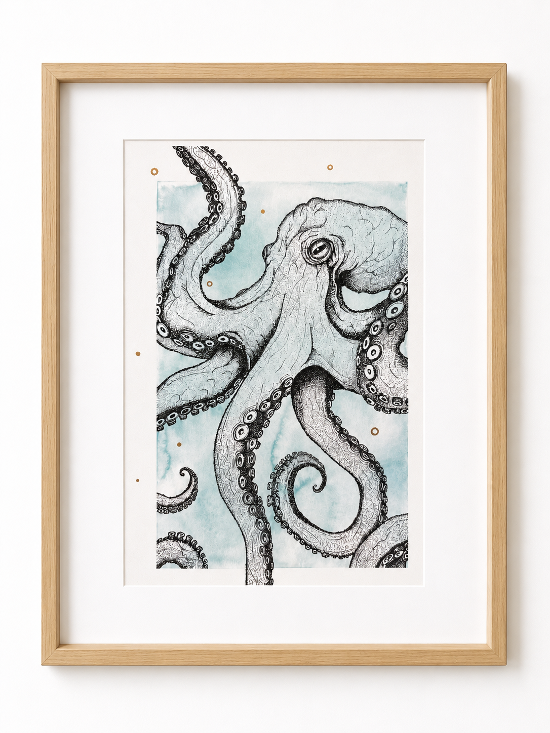 Poulpe – Collection Abysses | Print d'art original | D'Art et de Peau