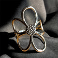 Bague fleur Graphique Argentée - Edition limitée