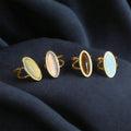 Bague ovale pierre - Plusieurs coloris
