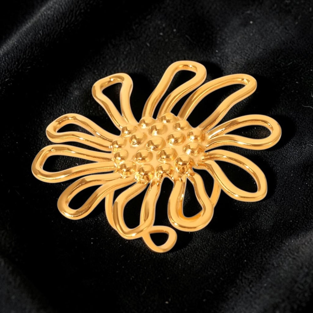 Bague fleur solaire - réglable