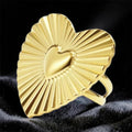Bague coeur rayonnant