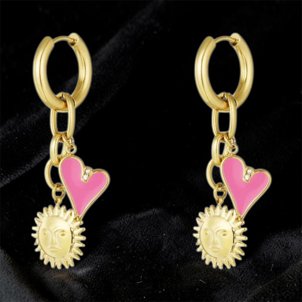 Boucles d'oreilles Coeur solaire