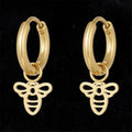 Boucles d'oreilles abeilles dorées